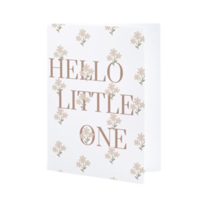 New Baby Cards: Baby Pink Hello Little One Greeting Card