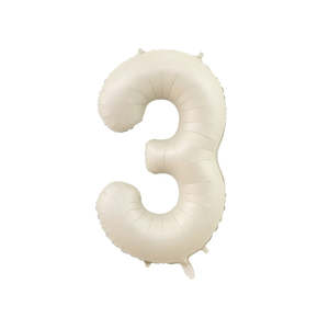 Alia Aulia: Three Cream Number Balloon