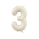 Three Cream Number Balloon
