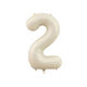 Two Cream Number Balloon