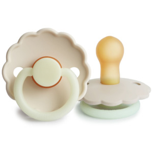 Pacifiers: Cream Night Daisy Latex Duo