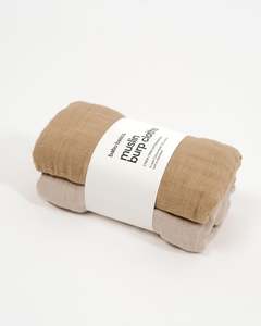 Care And Feed: Muslin Burp Cloth Set (2 pack)