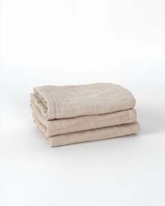 Care And Feed: Muslin Wash Cloths (3 Pack) - Oat