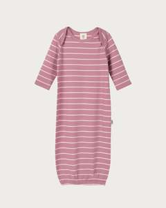 Merino Bundler Nightgown - Blossom Stripe