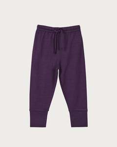 Merino Cuffed Pants - Plum