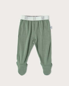 Merino Footed Leggings - Sage