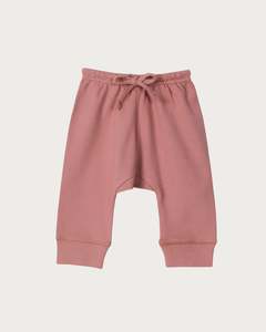 Cotton Drop Crotch Pants - Rose