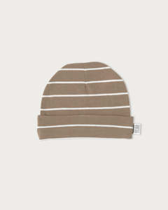 Merino Beanie - Walnut Stripe