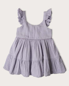 Organic Muslin Clothing: Muslin Mia Dress - Mixed Berry