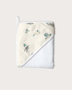 Hooded Towels: Terry Hooded Baby Towel - Kereru