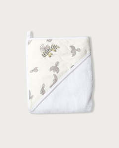 Hooded Towels: Terry Hooded Baby Towel - Piwakawaka