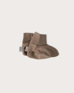Accessories Hats Mittens Booties: Merino Booties - Walnut