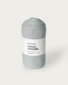 Organic Cotton Interlock: Cotton Swaddle Wrap - Sky