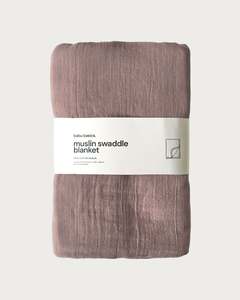 Muslin Swaddle Blanket - Mocha