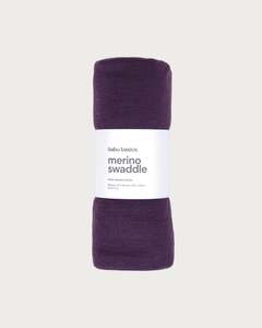 Blankets: Merino Swaddle Wrap - Plum
