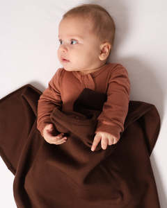 Blankets: Fleece Merino Blanket - Chocolate