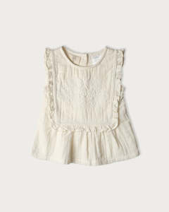 Muslin Evelyn Top - Vanilla