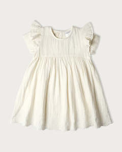 Muslin Charlotte Dress Short Sleeve - Vanilla