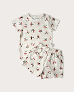 Cotton Short Sleeve PJ - Pohutukawa