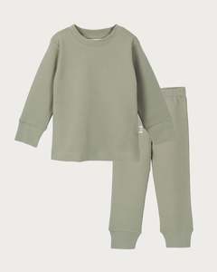 Cotton Long Sleeve PJ Set - Sage