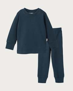 Cotton Long Sleeve PJ Set - Denim