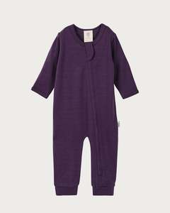 Onesies: Merino Footless Onesie - Plum