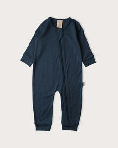Onesies: Merino Footless Onesie - Denim