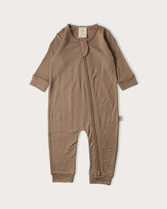 Onesies: Merino Footless Onesie - Walnut