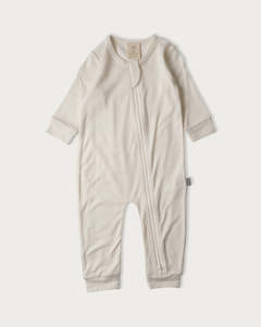 Onesies: Merino Footless Onesie - Cream