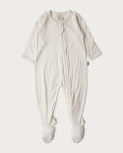 Merino Footed Onesie - Cream