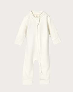Cotton Footless Onesie - Cream