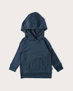 Outerwear: Merino Hoodie - Denim
