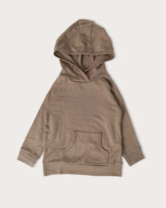Outerwear: Merino Hoodie - Walnut