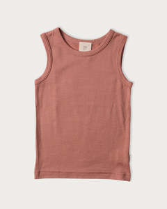 Tops: Merino Singlet - Rose
