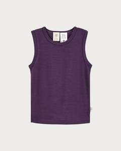 Tops: Merino Singlet - Plum