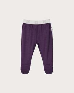 Merino Footed Leggings - Plum