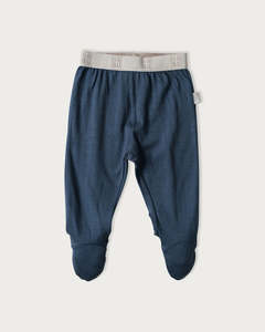 Bottoms: Merino Footed Leggings - Denim