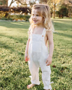 Muslin Frankie Overalls - Vanilla