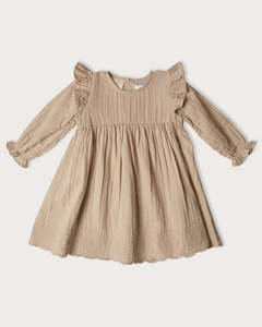 Muslin Charlotte Dress Long Sleeve - Oat