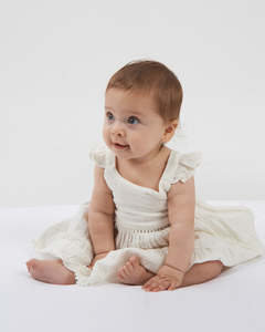 Dresses: Muslin Mia Dress - Vanilla