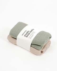 Bestsellers: Muslin Burp Cloth Set (2 pack) - Sage