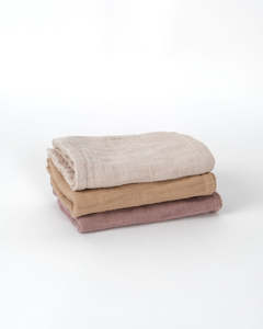 Muslin Wash Cloths (3 Pack) - Marigold, Mocha & Oat