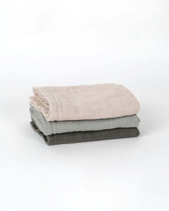 Muslin Wash Cloths (3 Pack) - Moss, Sage & Oat