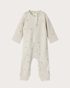 Cotton Footless Onesie - Sage Star