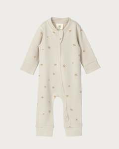 Cotton Footless Onesie - Marigold Star