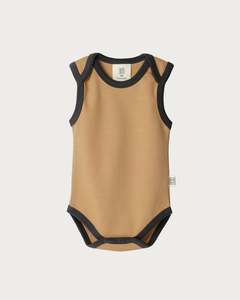 Cotton Singlet Bodysuit - Marigold Contrast