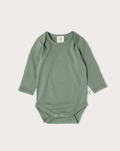 Merino Long Sleeve Bodysuit - Sage