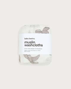Wash Washcloths Type Cloths: Muslin Wash Cloths (6 Pack) - Piwakawaka