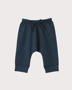 Cotton Drop Crotch Pants - Denim