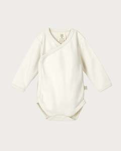 Siblings Kimono Bodysuit: Cotton Kimono Bodysuit - Cream